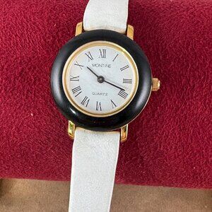 Vintage Montine Watch with 6 Screw on Colored Disks